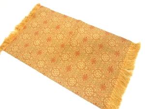 リサイクル　花蜀江文様織出し卓布